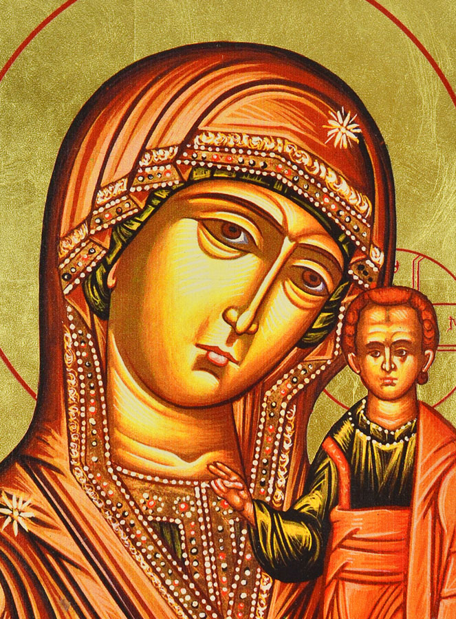 Icône Byzantine Notre Dame de Kazan - 24cm (pic 3)