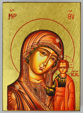Icône Religieuse Vierge Marie N-D de Kazan - 9 cm (pic 1)