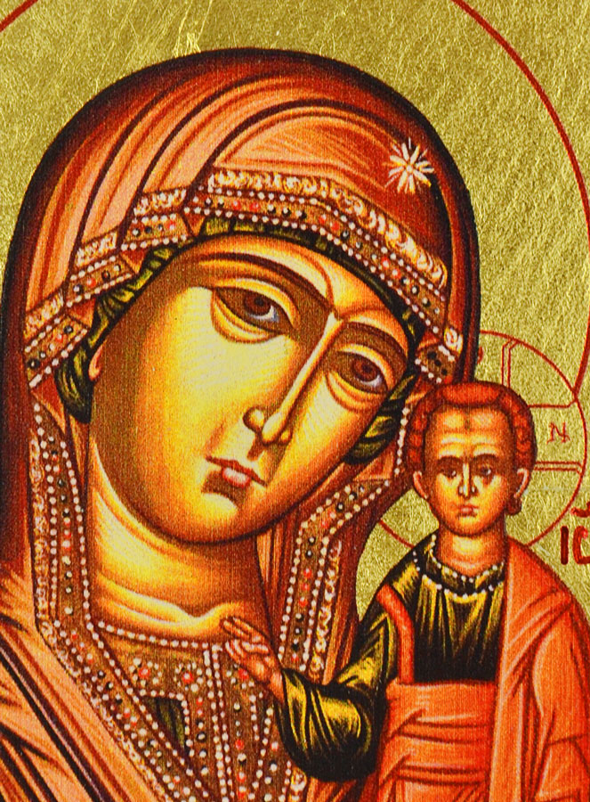Icône Religieuse Vierge Marie N-D de Kazan - 9 cm (pic 3)