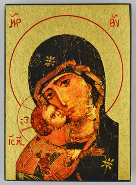 Icône Religieuse Vierge de Tendresse - 9cm (pic 1)