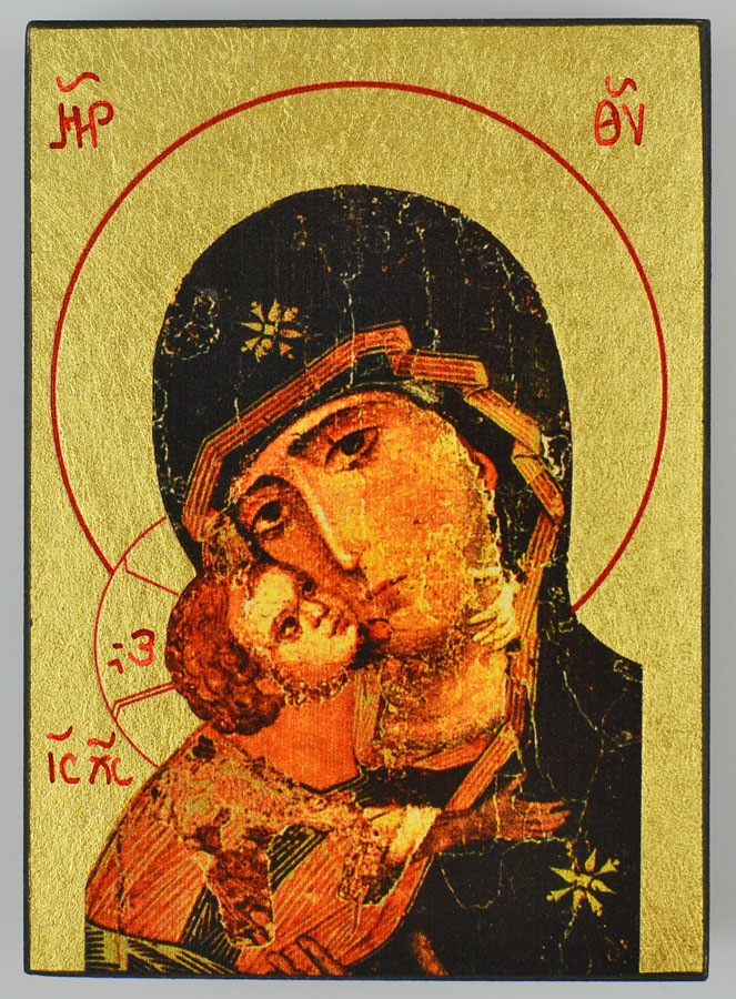 Icône Religieuse Vierge de Tendresse - 9cm (pic 2)