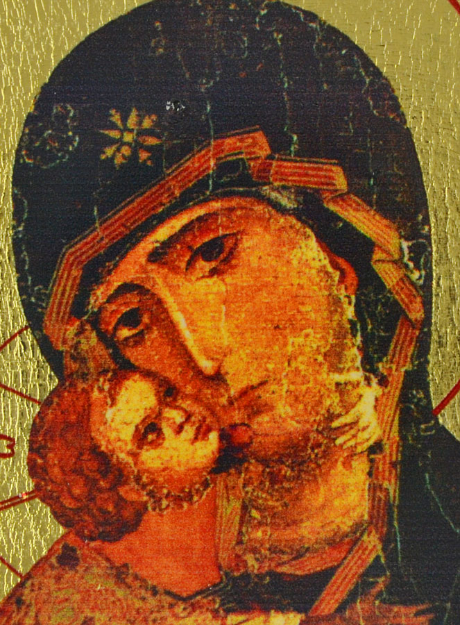 Icône Religieuse Vierge de Vladimir - 9cm (pic 3)