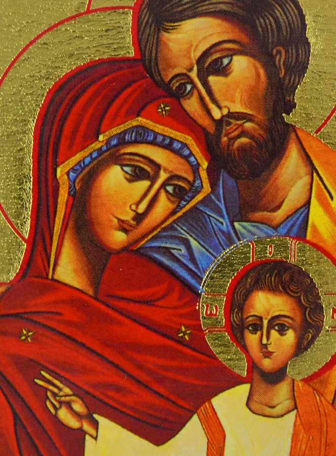 Icône Religieuse Petit Format - Sainte Famille - 9cm (pic 3)