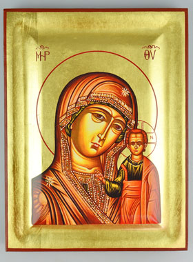 Icône Vierge Marie - Notre Dame de Kazan - 24cm (pic 1)