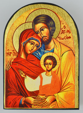 Icône Religieuse Sainte Famille - Icône Arrondie 9cm (pic 1)