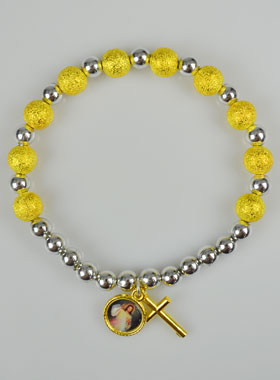 Bracelet Religieux Jésus Miséricorde Divine & Croix (pic 1)