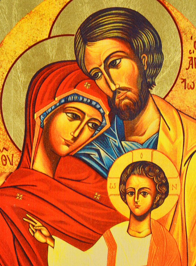 Icône Religieuse Sainte Famille Arrondie - 19cm (pic 3)