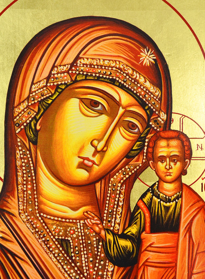 Grande Icône Religieuse Vierge Marie - Vierge de Kazan 35cm (pic 3)