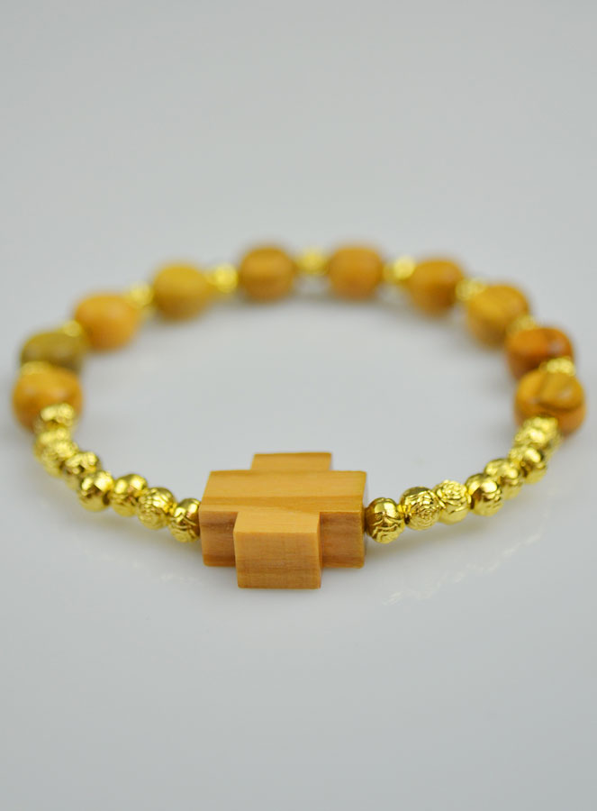 Bracelet Dizainier Croix & Bois d'Olivier (pic 3)