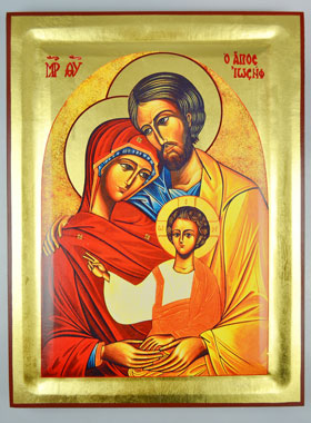 Grande Icône Sainte Famille de Nazareth - 40cm (pic 1)