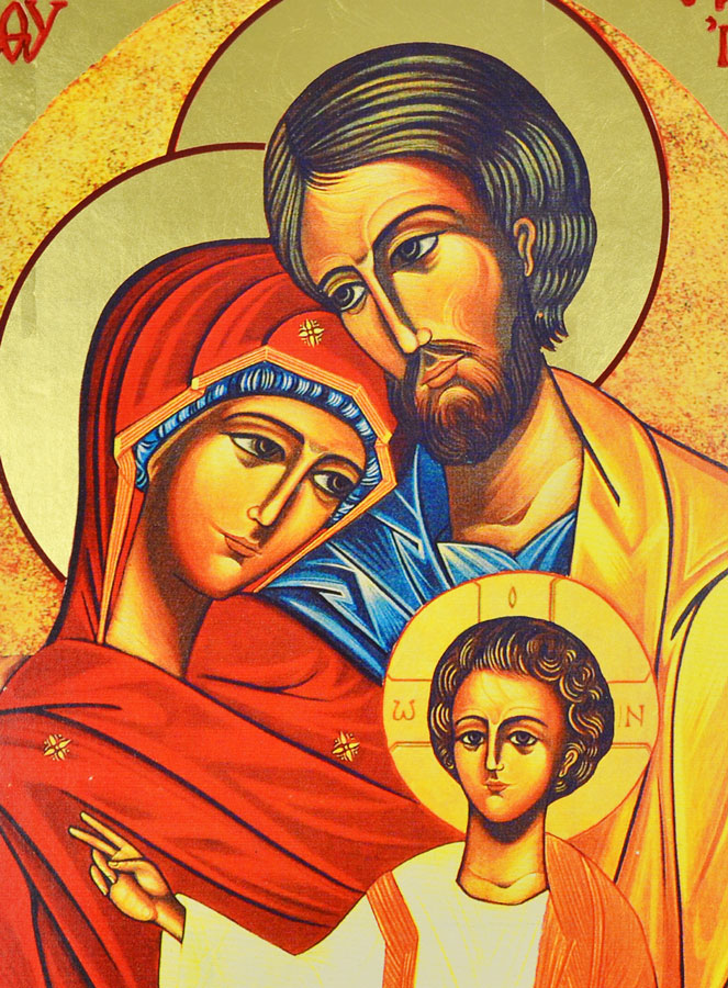 Grande Icône Sainte Famille de Nazareth - 40cm (pic 3)