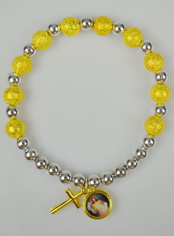 Bracelet Religieux du Christ Miséricordieux & Croix (pic 2)