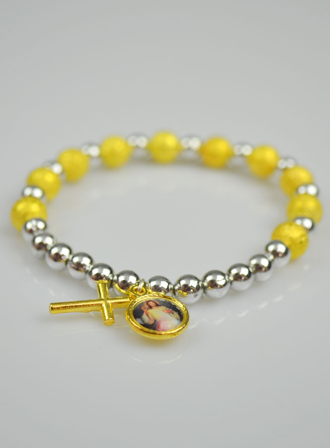 Bracelet Religieux du Christ Miséricordieux & Croix (pic 3)