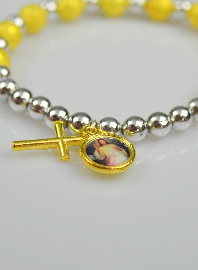 Bracelet Religieux du Christ Miséricordieux & Croix (pic 4)