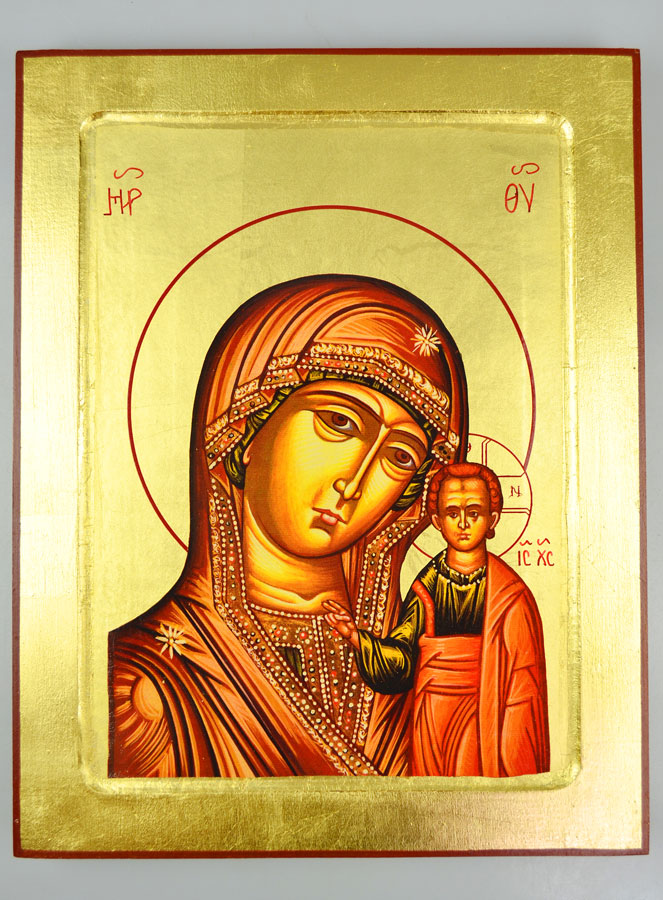 Icône Byzantine Marie Mère de Dieu - 30cm (pic 2)