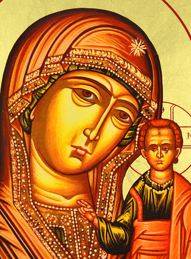 Icône Byzantine Marie Mère de Dieu - 30cm (pic 3)