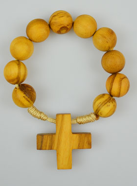 Dizainier Chapelet en Bois d'Olivier de Jérusalem (pic 1)