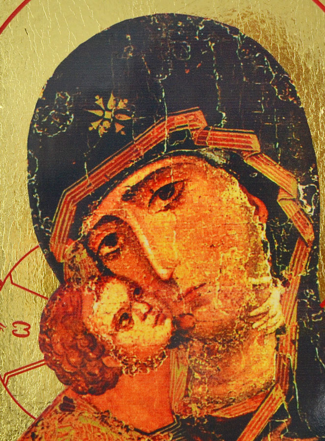 Icône Religieuse Vierge Marie 19cm - N-D de Vladimir (pic 3)