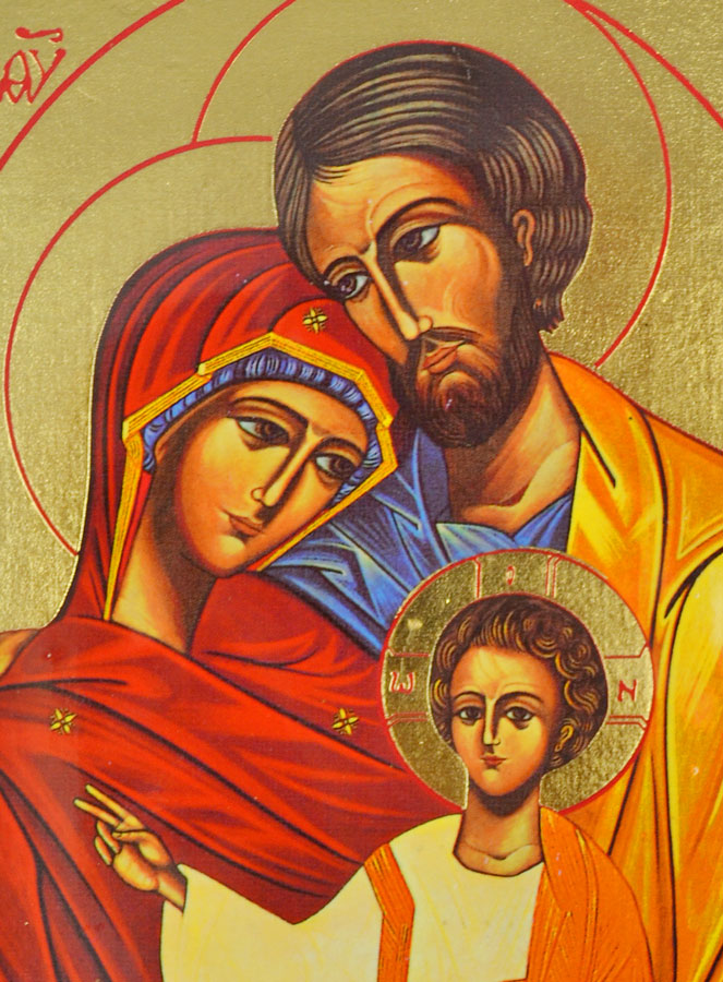 Icône Religieuse de la Sainte Famille - 19cm (pic 3)