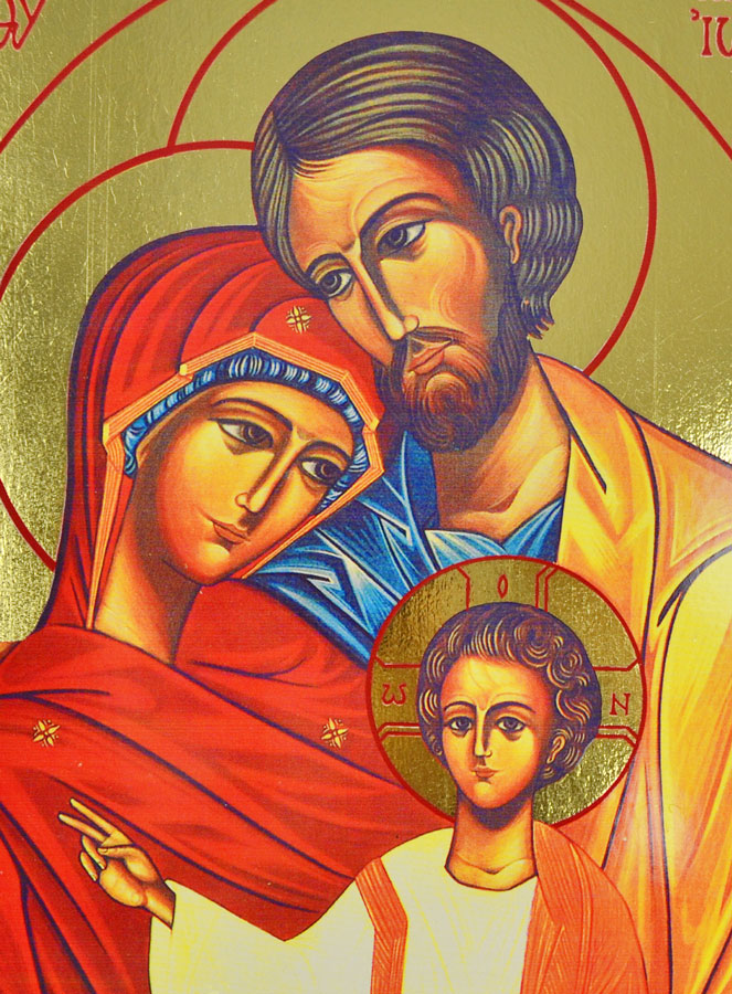 Icône Religieuse Sainte Famille - Grand Format 35cm (pic 3)