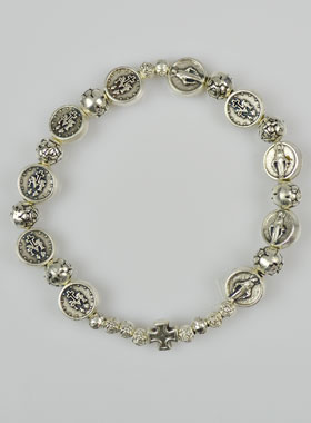 Bracelet Religieux de la Sainte Vierge Miraculeuse Argenté (pic 1)