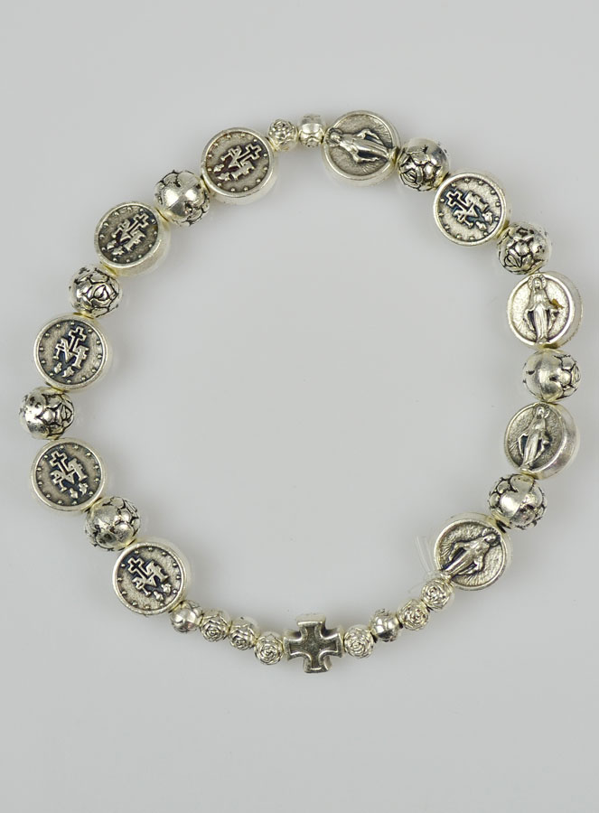 Bracelet Religieux de la Sainte Vierge Miraculeuse Argenté (pic 2)
