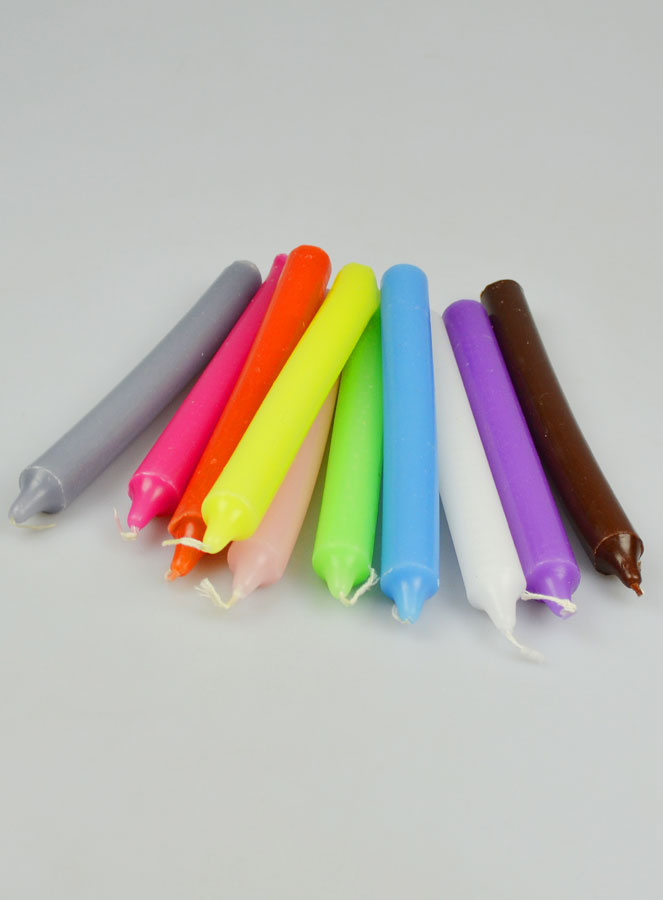 Lot de 10 Bougies Teintées Masse avec défauts (pic 1)