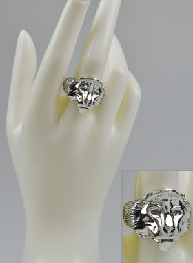Bague Lion de Juda - Argent Massif - Taille 60 (pic 1)