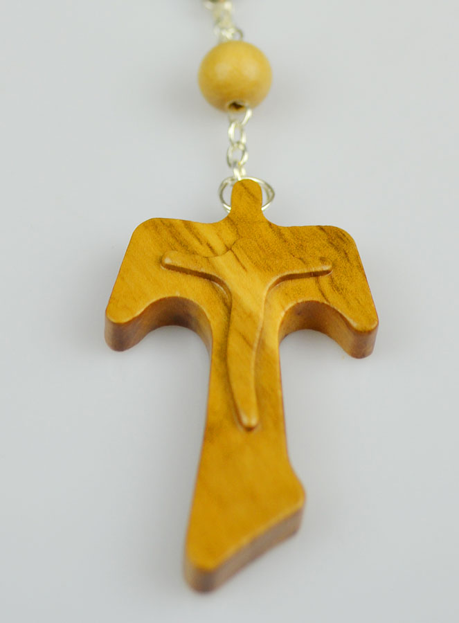 Dizainier Bracelet Bois d'Olivier - Croix de Tau (pic 4)