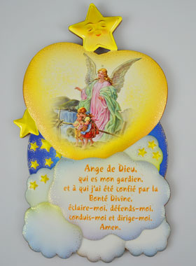 Icône Enfant Ange Gardien en Bois (pic 1)
