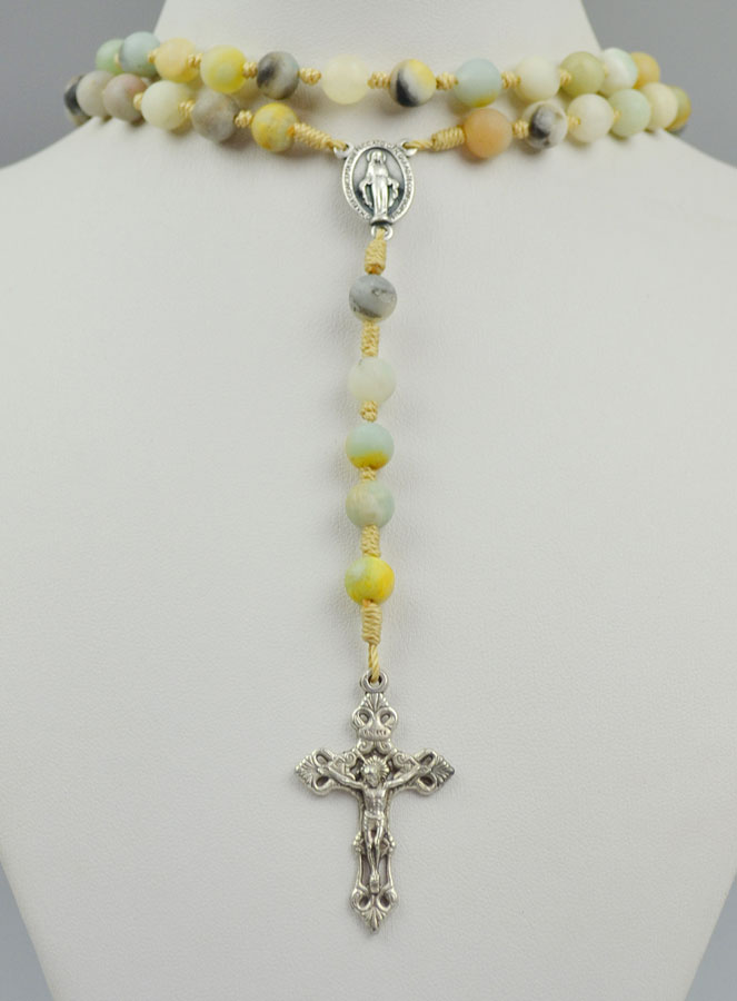 Chapelet en Pierre d'Amazonite sur Cordelette (pic 2)