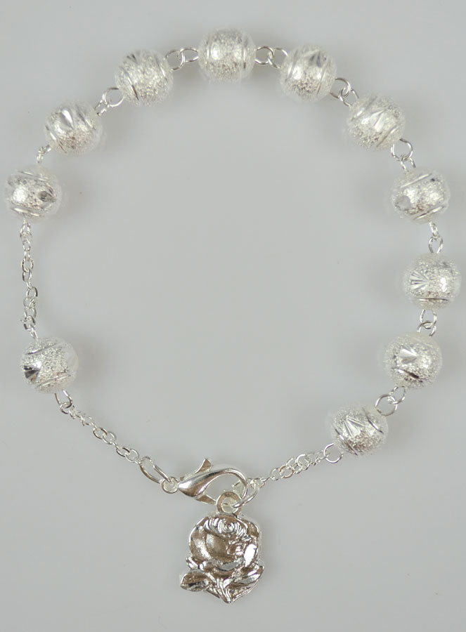 Bracelet Dizainier de Lourdes - Perles d'Argent (pic 2)