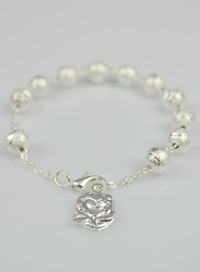 Bracelet Dizainier de Lourdes - Perles d'Argent (pic 3)