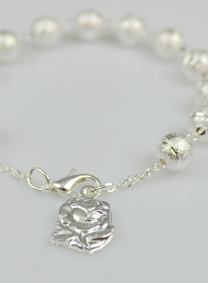 Bracelet Dizainier de Lourdes - Perles d'Argent (pic 4)