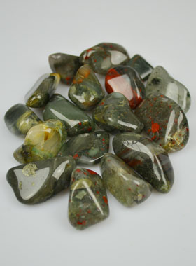Pierre Roulée Jaspe héliotrope Bloodstone (pic 1)