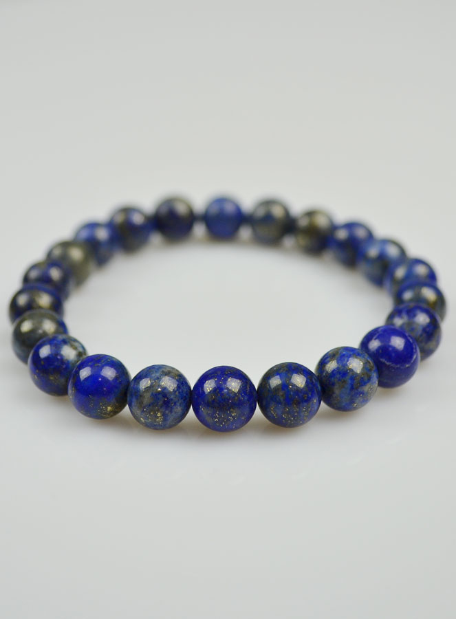 Bracelet en Pierre Naturelle de Lapis Lazuli - 8mm A (pic 3)