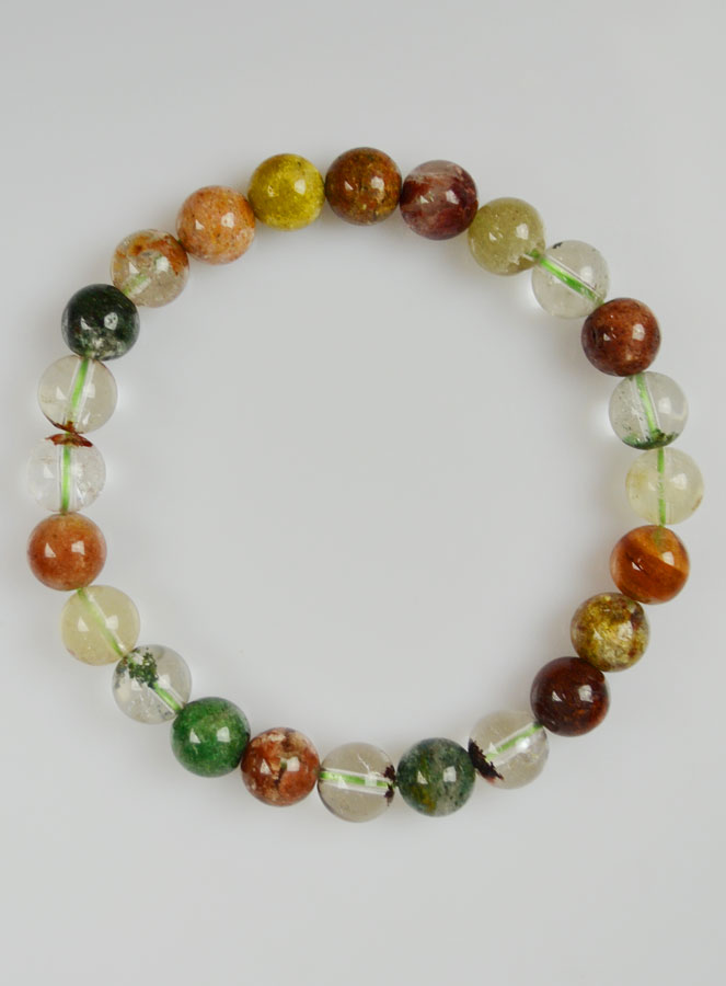 Bracelet en Pierre Naturelle de Lodolite Multicolore (pic 2)