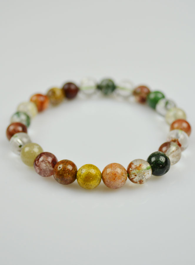 Bracelet en Pierre Naturelle de Lodolite Multicolore (pic 3)