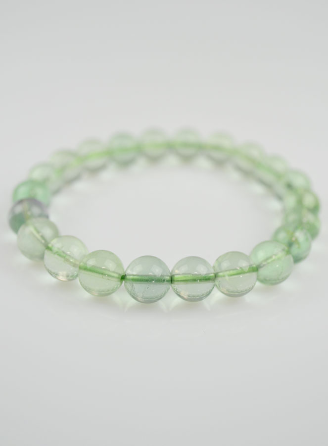Bracelet en Pierre Naturelle de Fluorite Verte Véritable (pic 3)