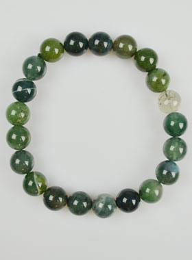Bracelet en Pierre Naturelle d'Agate Mousse (pic 1)