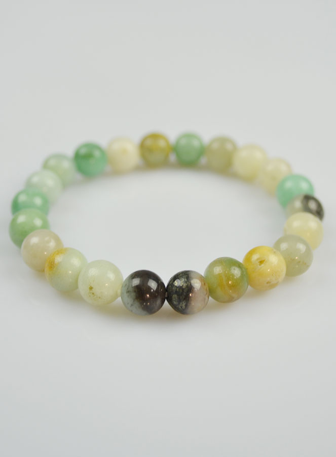 Bracelet en Pierre Naturelle d'Amazonite Multicolore - 6mm (pic 3)