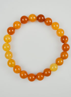 Bracelet en Pierre Naturelle d'Aventurine Orange - 8mm (pic 1)