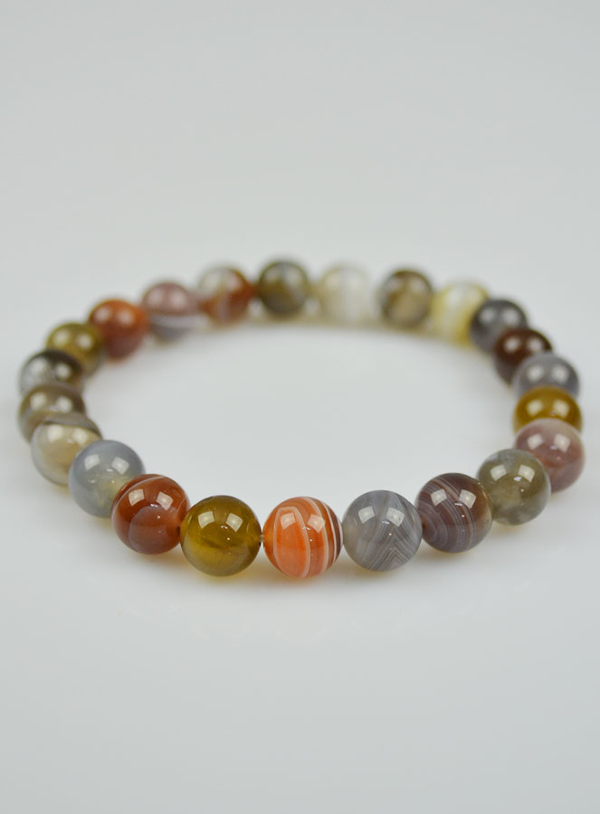 Bracelet en Pierre Naturelle d'Agate du Botswana (pic 3)