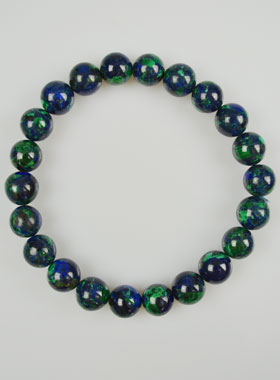 Bracelet en Pierre Naturelle d'Azurite & Malachite (pic 1)