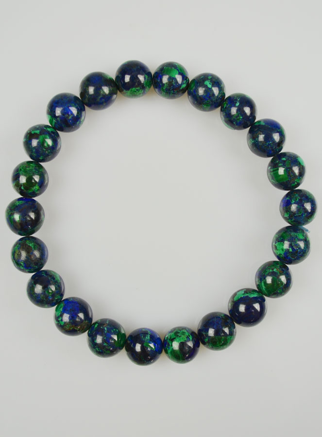 Bracelet en Pierre Naturelle d'Azurite & Malachite (pic 2)