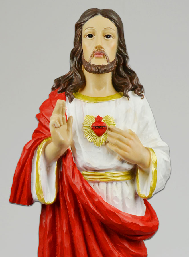 Grande Statue Sacré Coeur de Jésus - 60cm (pic 4)