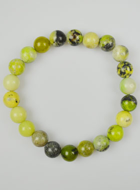 Bracelet en Pierre Naturelle de Chrysoprase Citron (pic 1)