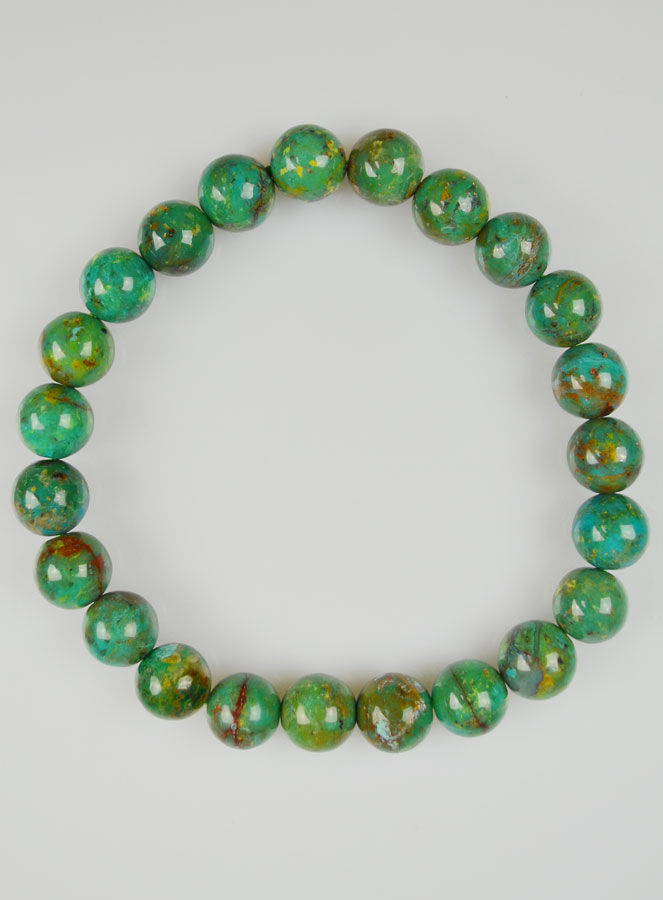 Bracelet en Pierre Naturelle de Chrysocolle - 8mm (pic 2)