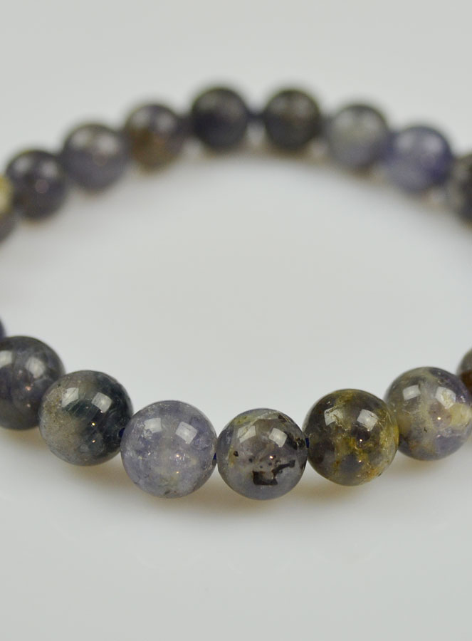 Bracelet en Pierre Naturelle de Cordiérite Lolite (pic 4)