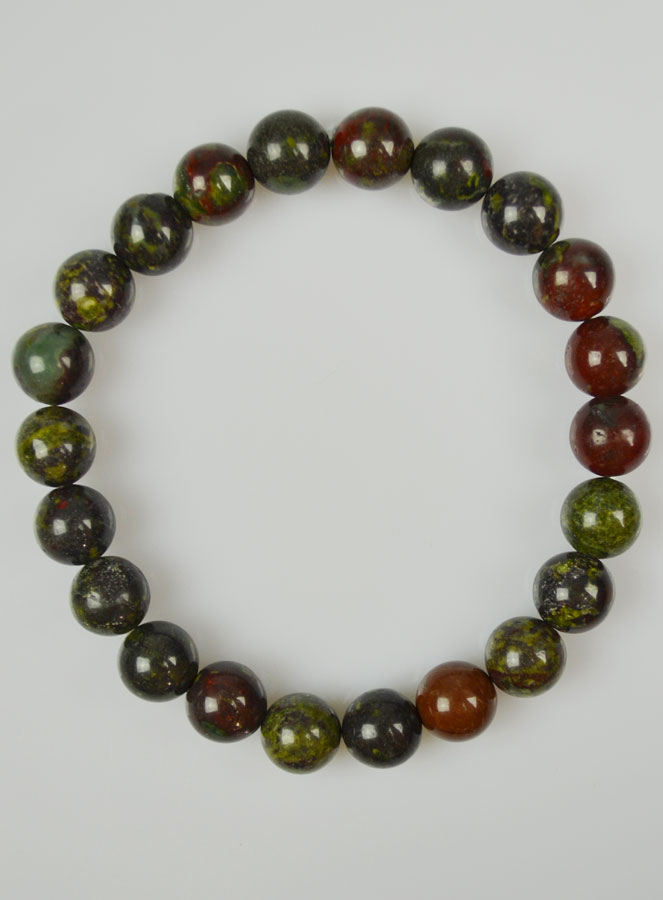 Bracelet en Pierre Naturelle de Jaspe Sang de Dragon (pic 2)